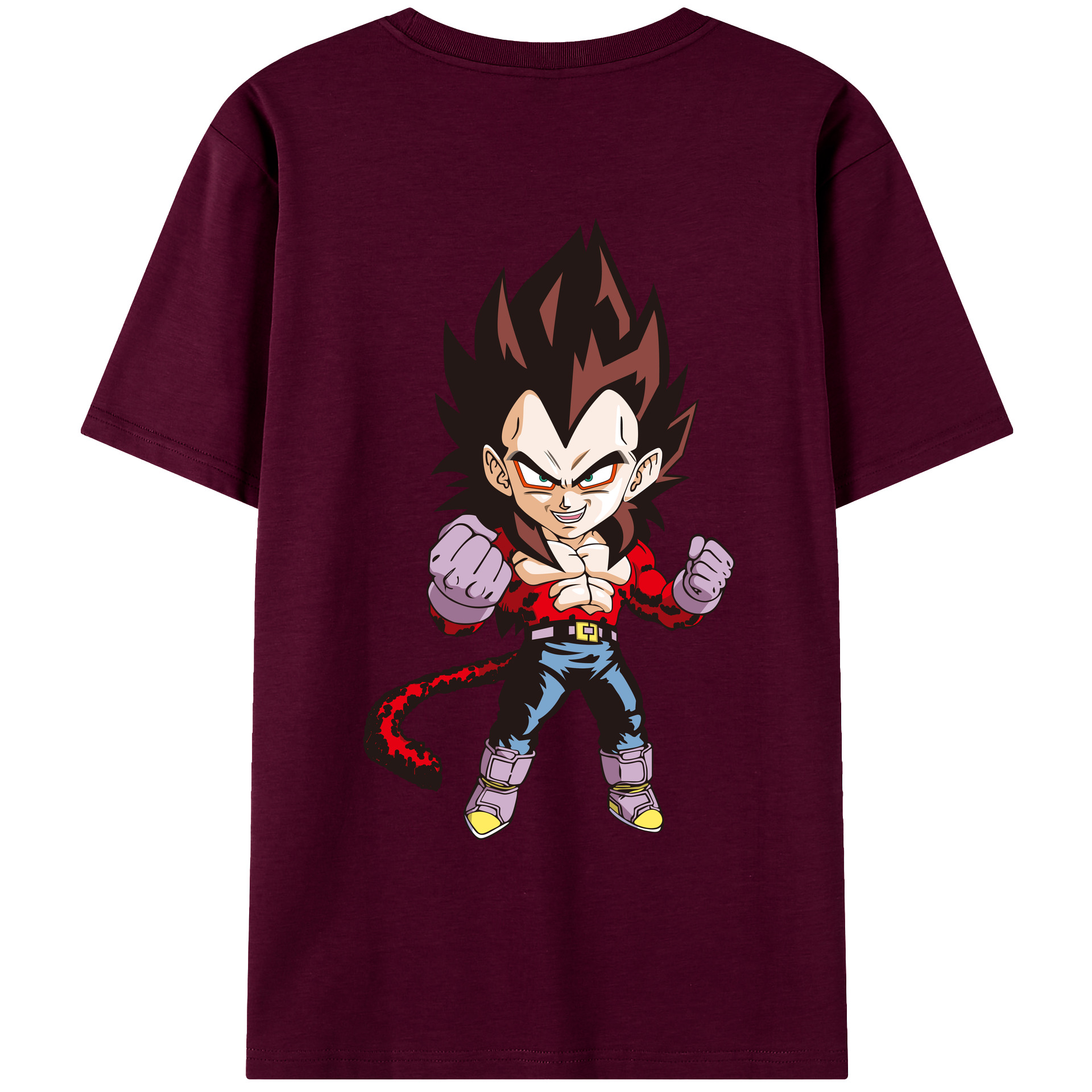 （画像用） ドラゴンボール ベジータ四世（Bejīta Yonsei）DRAGON BALL Vegeta IV レディース半袖Tシャツ(バックプリント)